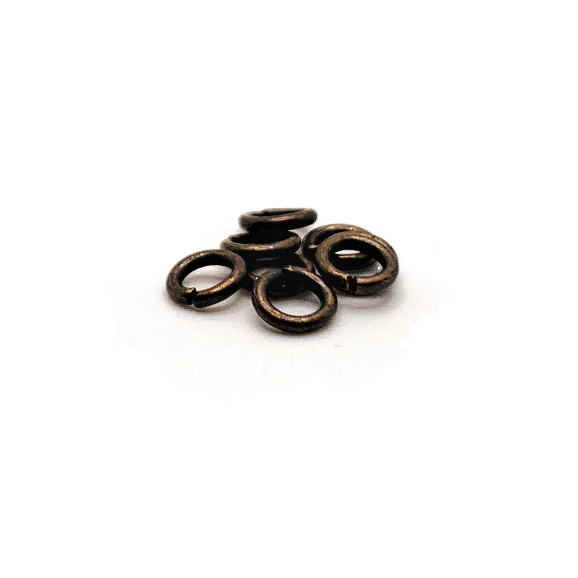 100, 500 or 1,000 Pieces: 5 mm Antiqued Red Copper Open Jump Rings, 18g