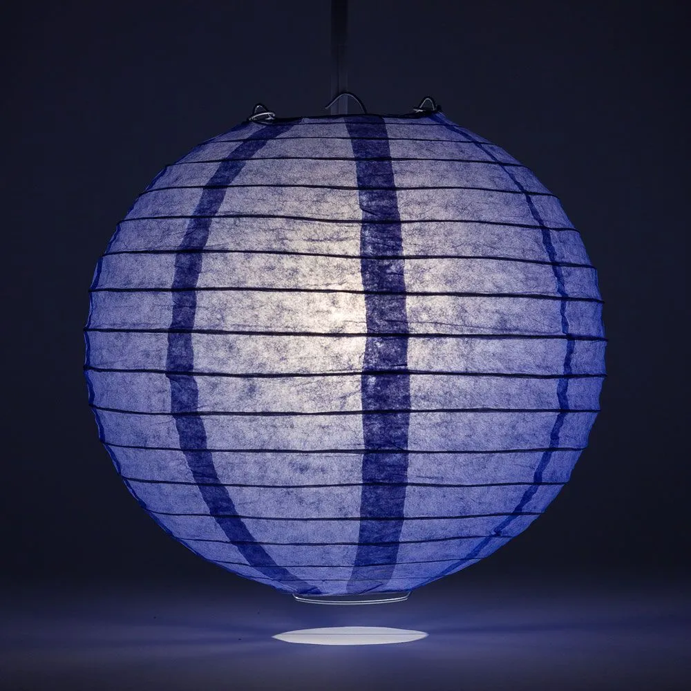 10" Very Periwinkle / Astra Blue Round Paper Lantern, Even Ribbing, Chinese Hanging Wedding & Party Decoration