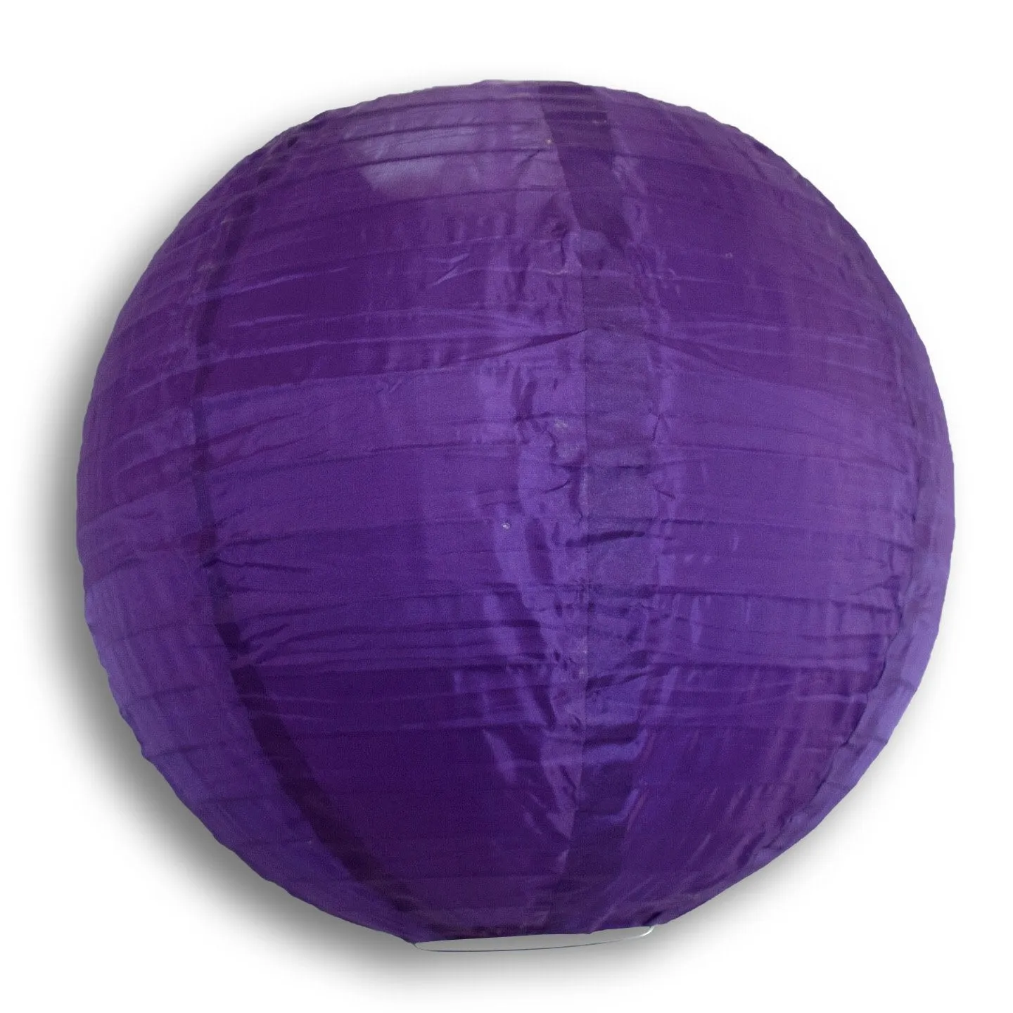 12 PACK | 14" Dark Purple Shimmering Nylon Lantern, Even Ribbing, Durable, Hanging Decoration