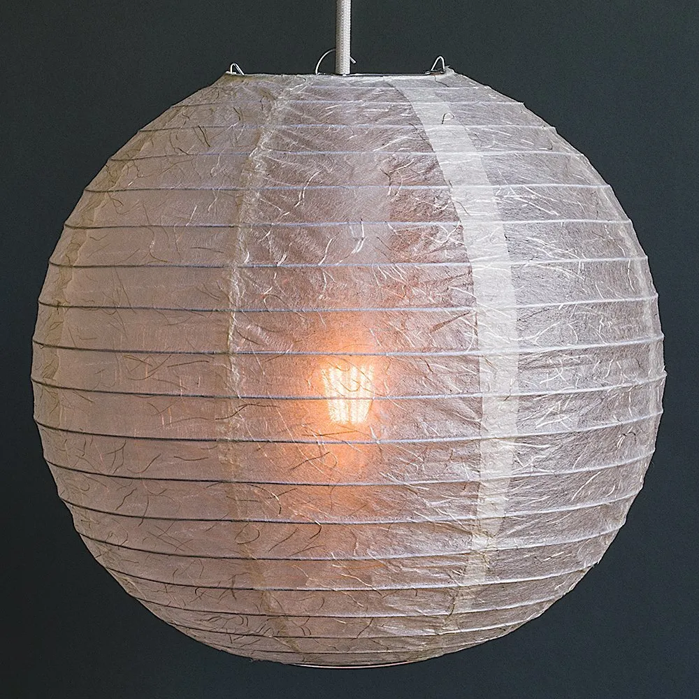 12" Cloud Phoenix Silken Japanese Kozo Unryu Fibrous Paper Lantern Shade, Hanging Decoration