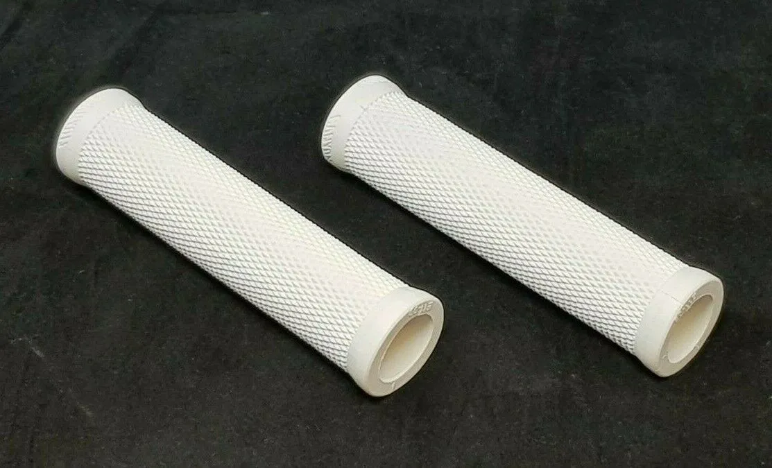 130mm Long Soft White Bike Handle Bar Grips 22.2mm For Mtb Fixie Hybrid Bikes