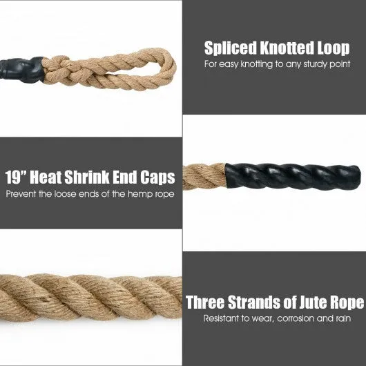 1.5 inch Gym Fitness Training Grips Strength Climbing Rope-20 ft