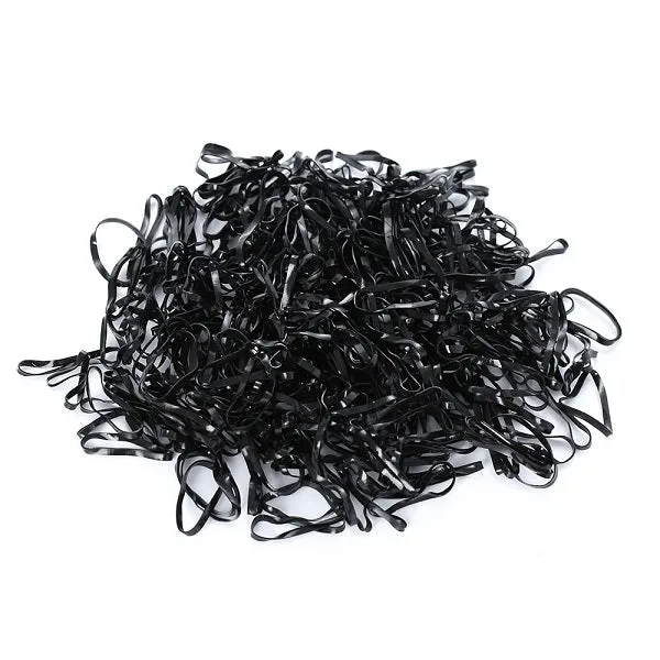 300pcs/pack Rubber Rope Ponytail Holder Hair Elastic Braids Plaits Hair Bands Ties Black Hair Accessories free shipping