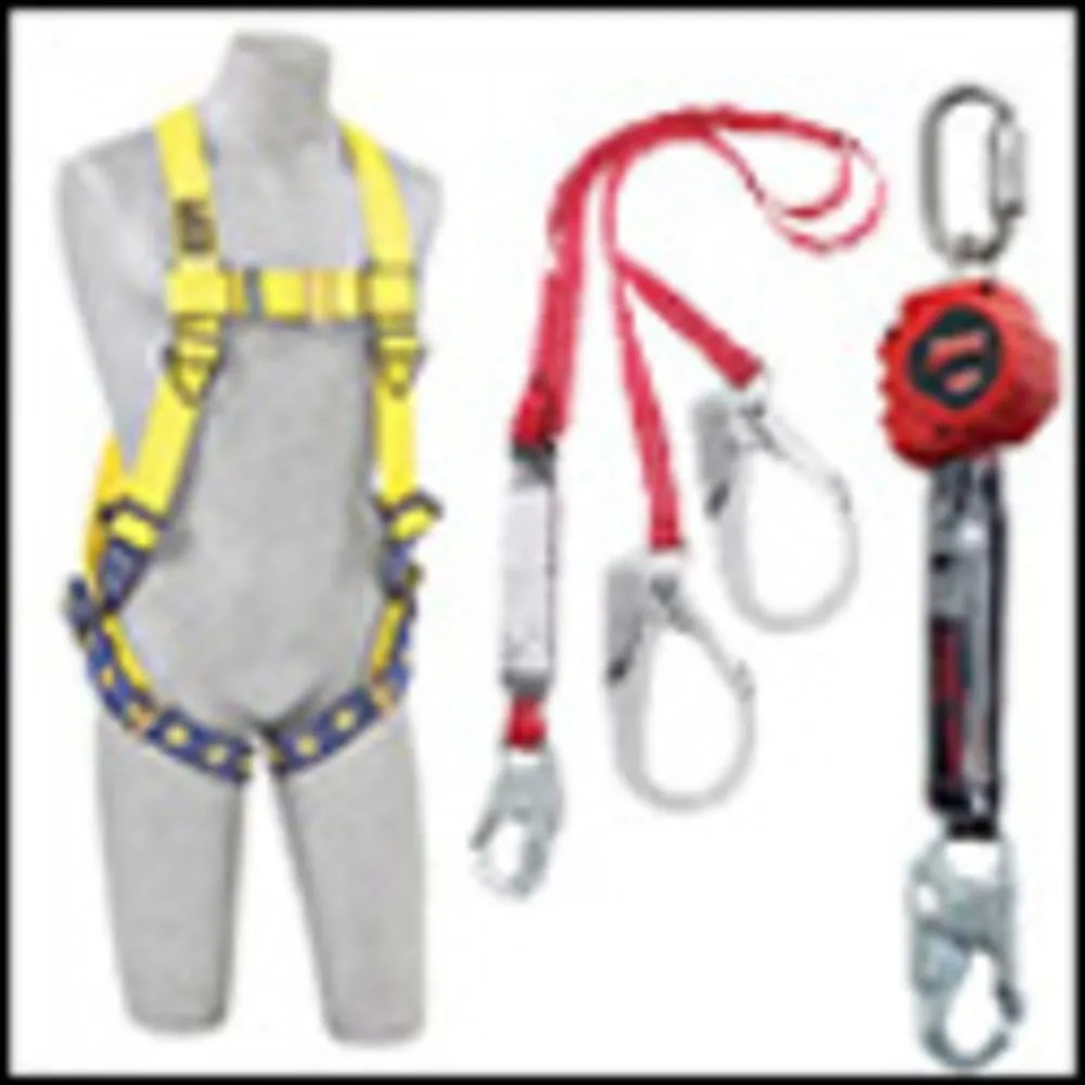 3M DBI-SALA Small ExoFit Construction Style Harness With Back, Side And Front D-Rings And Tongue Body Buckle Belt