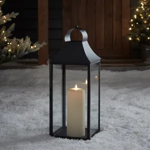 45cm Albury Black Garden Lantern with TruGlow® Candle