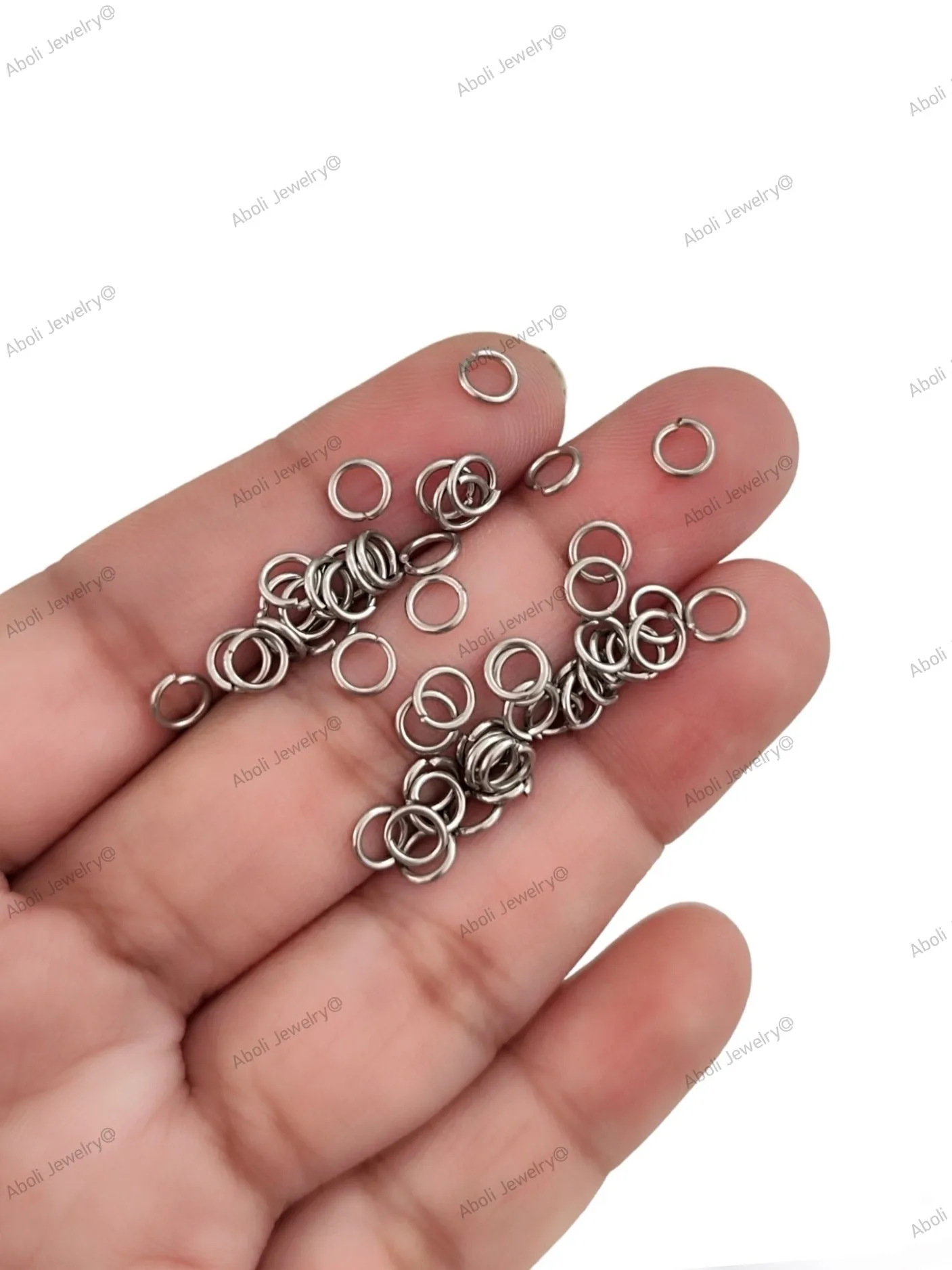 5 mm anti tarnish steel jump rings 5 mm solid stainless steel jumpring JRSS5