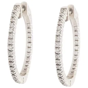 .50 Carat Diamond Inside Out Hoop Earrings