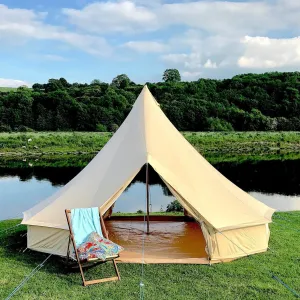 5m Bell Tent 285gsm 100% Natural Canvas | Twin Door