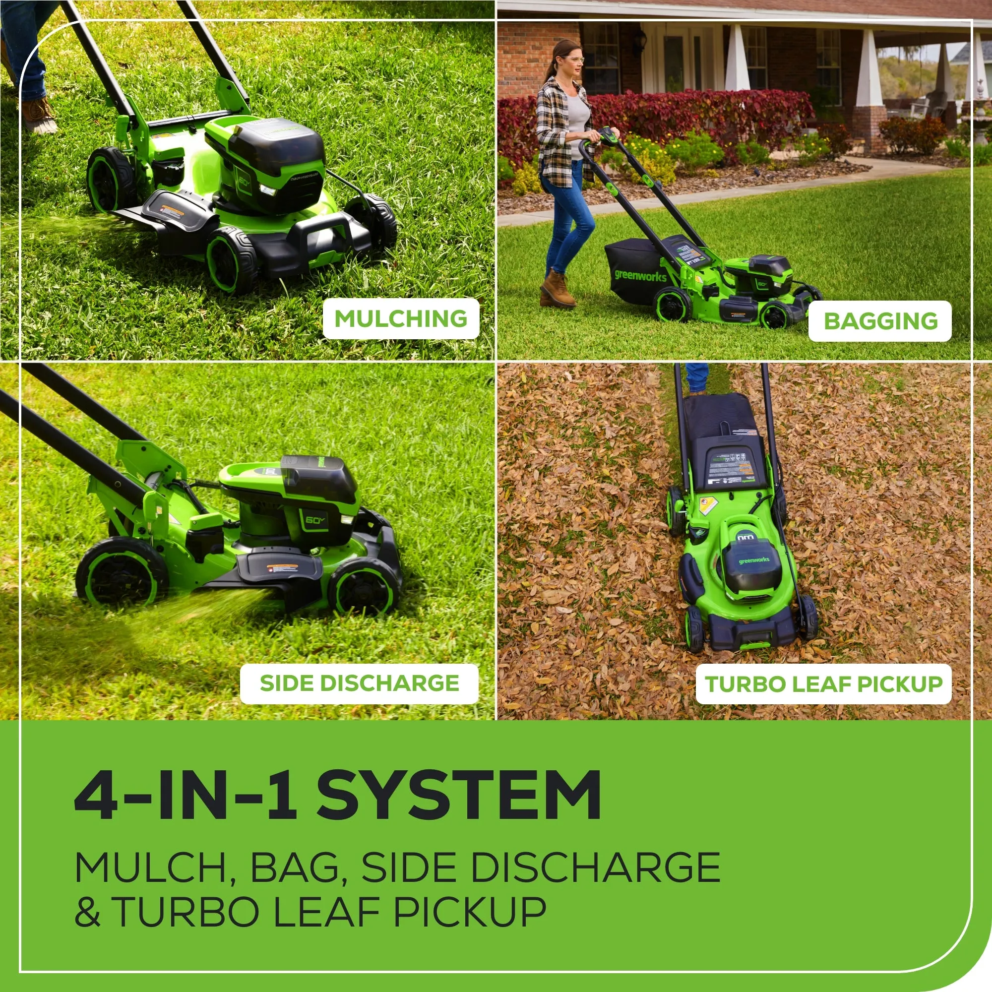 60V 22" Brushless Cordless Self-Propelled Lawn Mower w/ (2) 5.0Ah Battery & Dual Port Charger