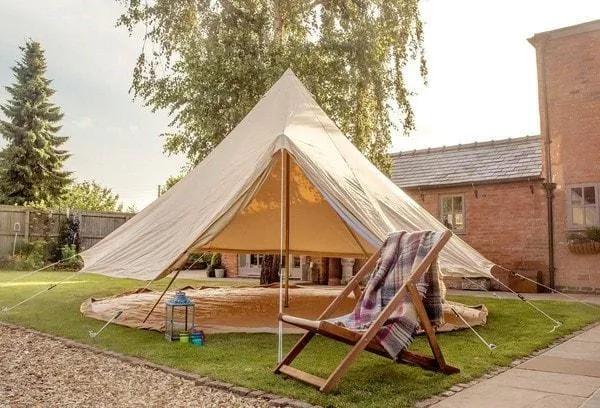 6m Bell Tent 285gsm 100% Natural Canvas