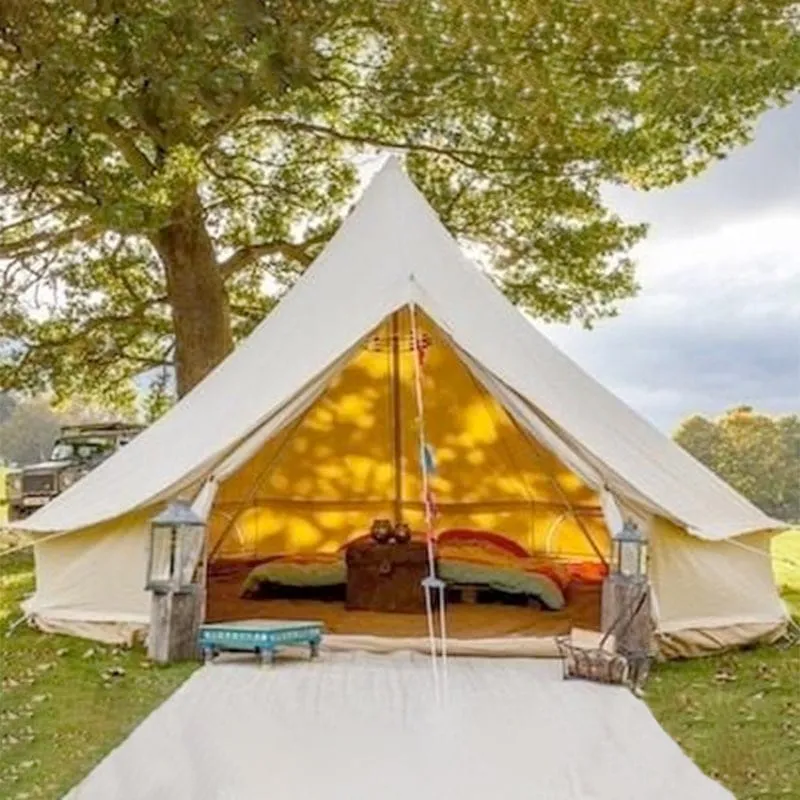 6m Bell Tent 285gsm 100% Natural Canvas