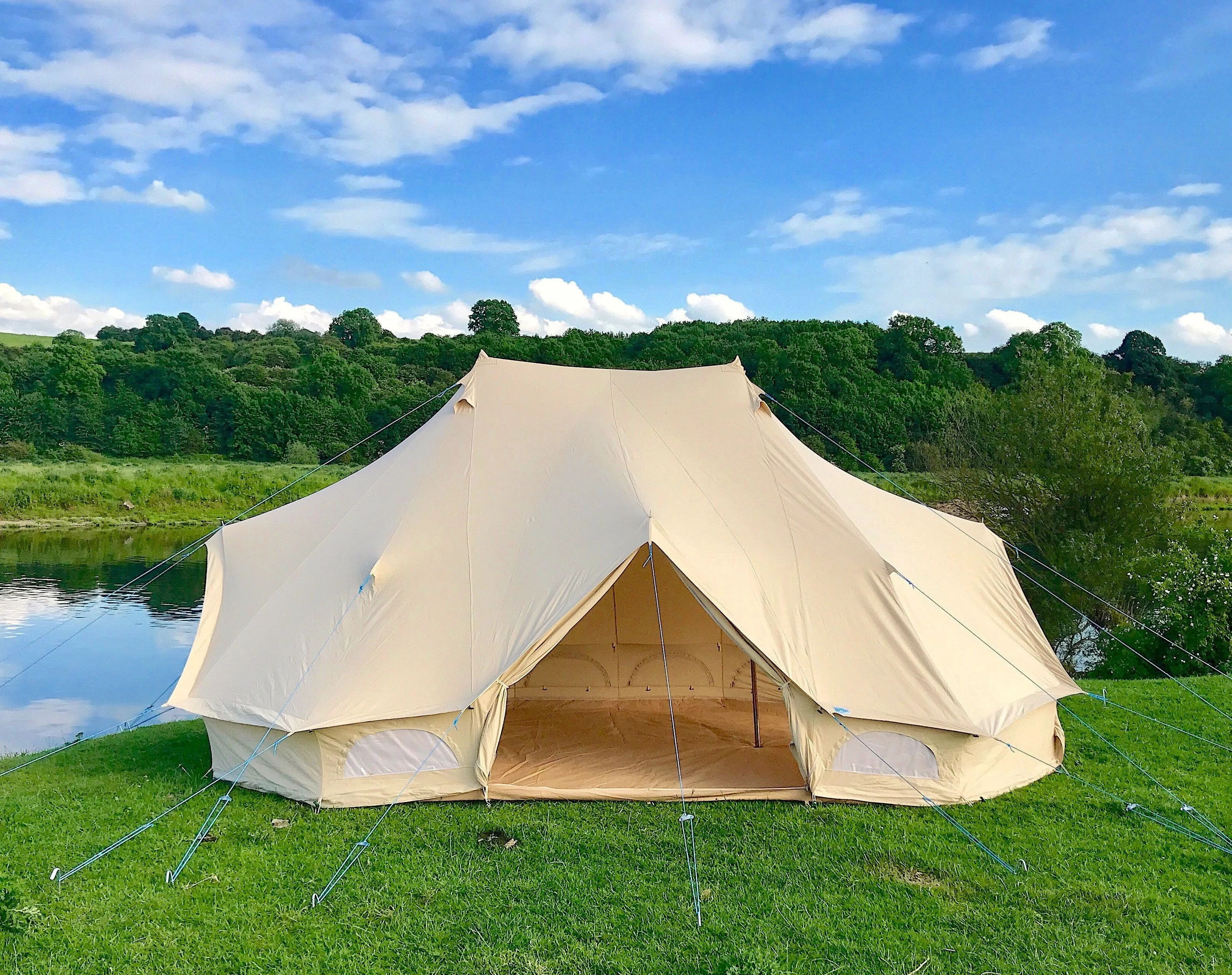 6m x 4m Emperor Tent 285gsm 100% Natural Canvas