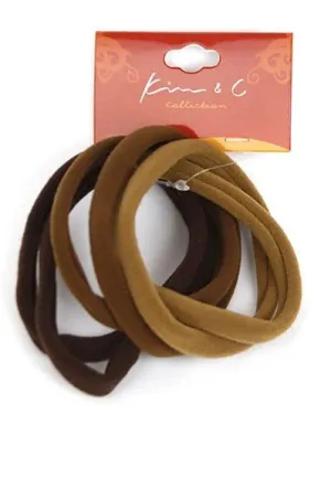 6pcs High Elastic Ponytailer - Brown #91555