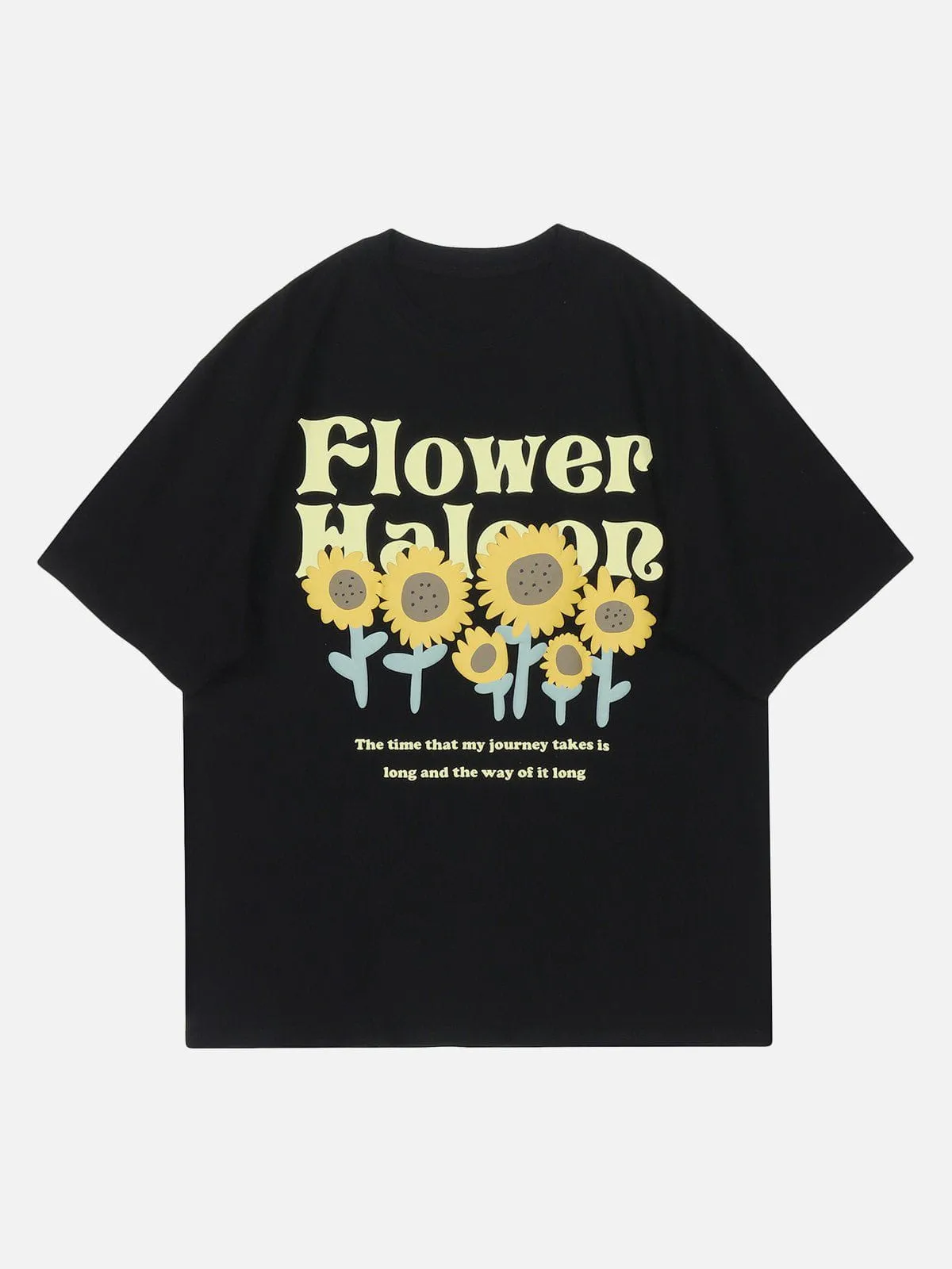 AlanBalen® - Cartoon Sunflower Graphic Tee