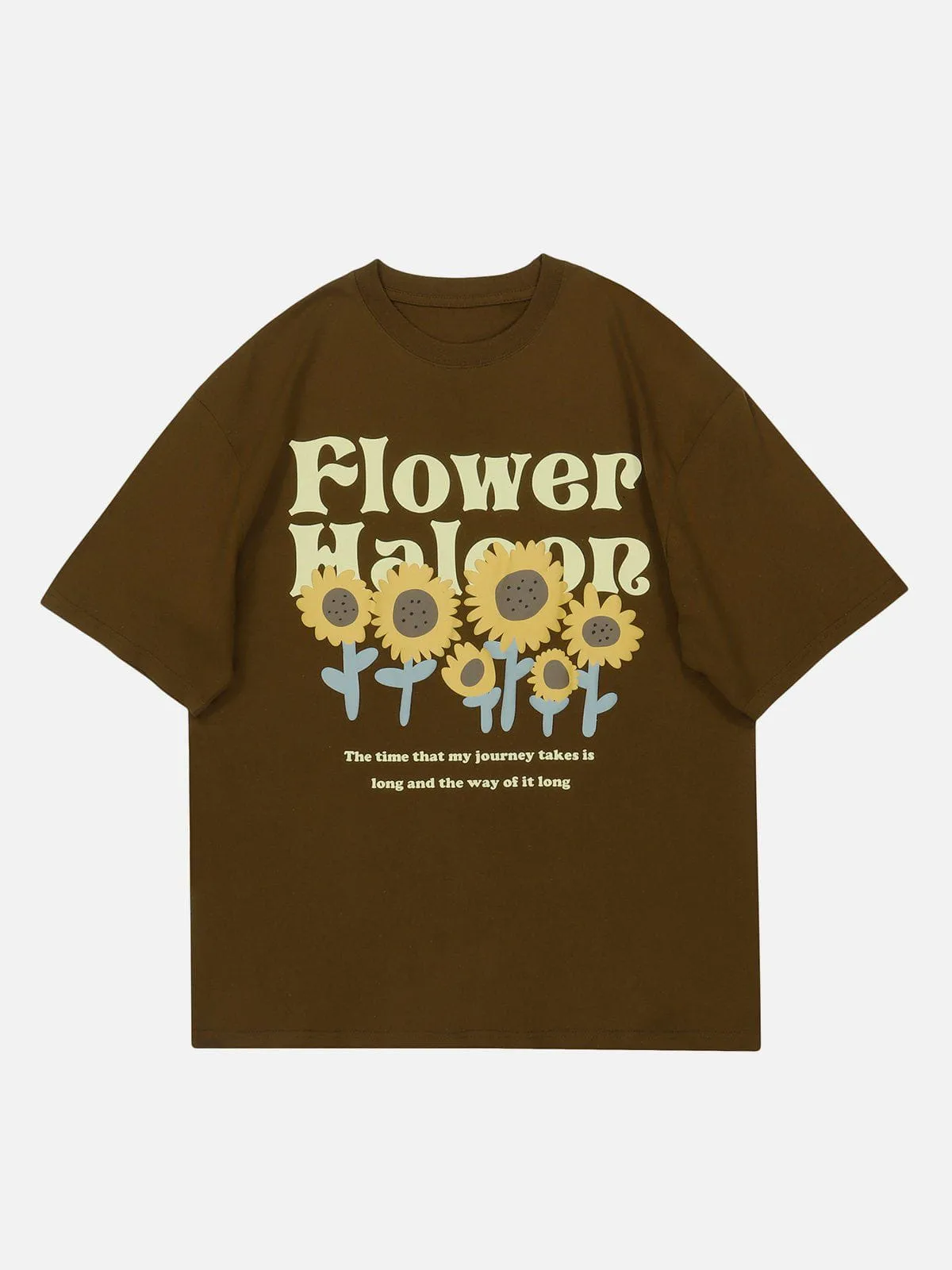 AlanBalen® - Cartoon Sunflower Graphic Tee