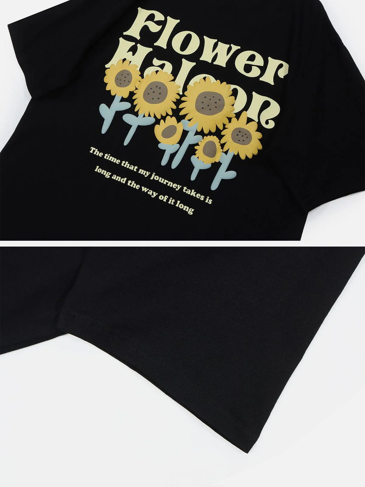 AlanBalen® - Cartoon Sunflower Graphic Tee