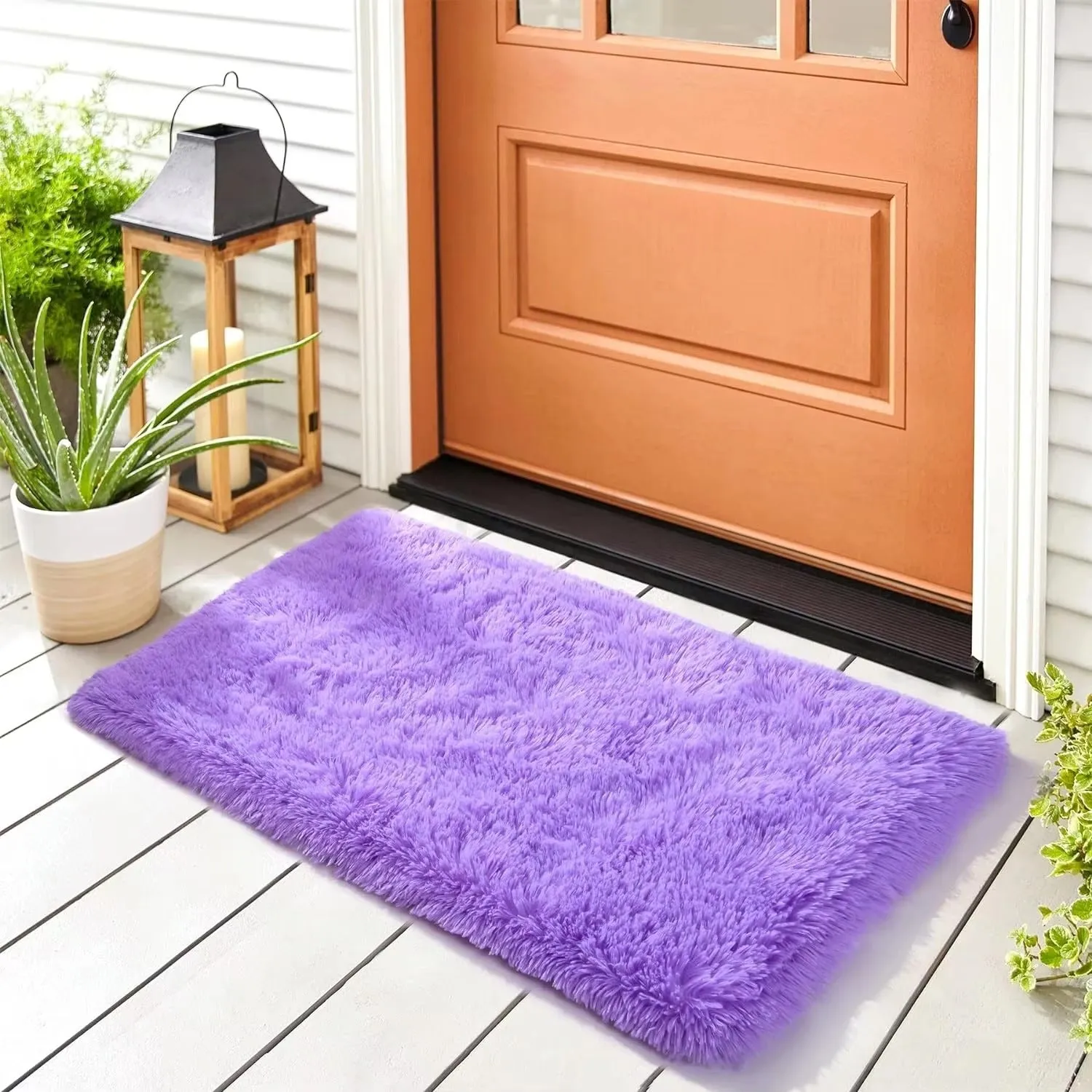 Anti-Slip Soft Fluffy Door Mat-Purple