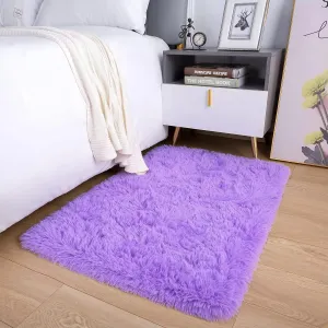 Anti-Slip Soft Fluffy Door Mat-Purple