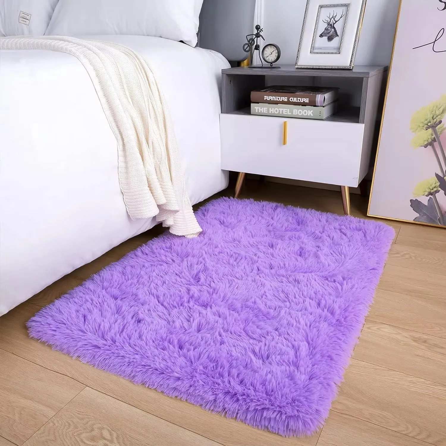 Anti-Slip Soft Fluffy Door Mat-Purple