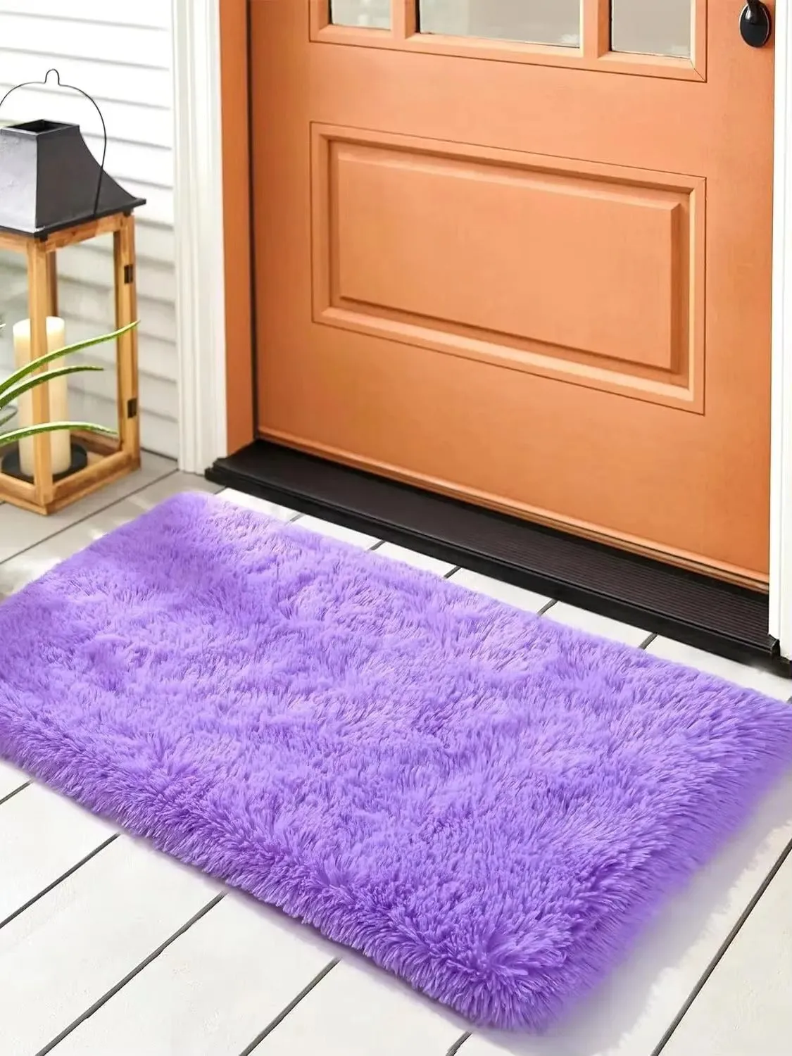 Anti-Slip Soft Fluffy Door Mat-Purple