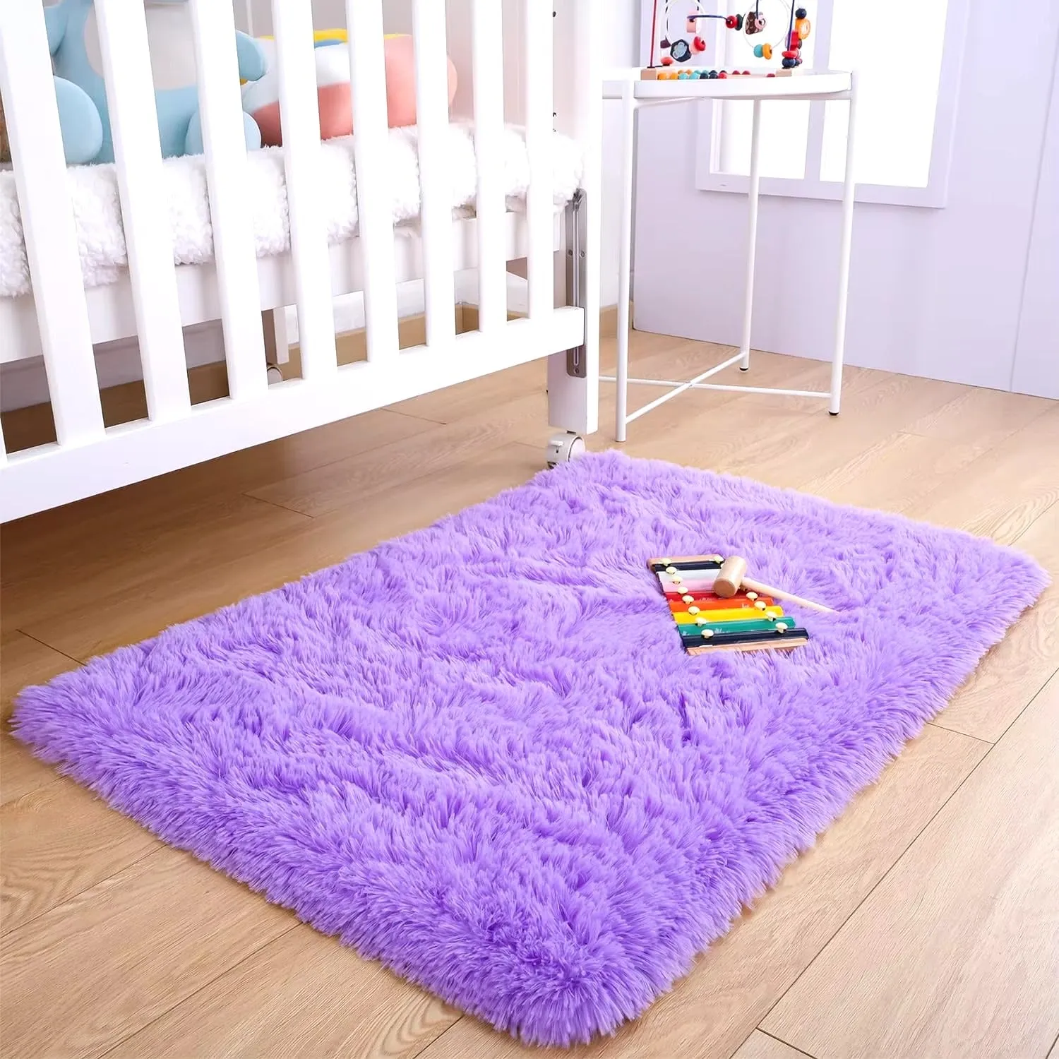 Anti-Slip Soft Fluffy Door Mat-Purple