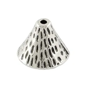 Antique Silver Cone 12x9mm (20 pcs)