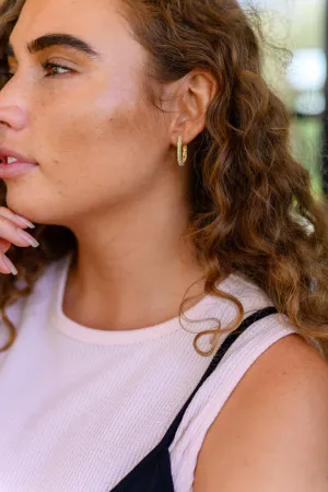 Blinged Out Huggie Earrings