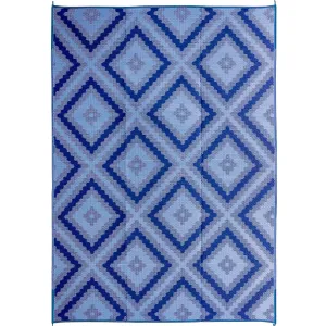 Blue Diamond Pattern Foldable Waterproof Large Camping Mat - 270x360 CM