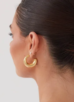 Calisse Hoop Earrings - Gold