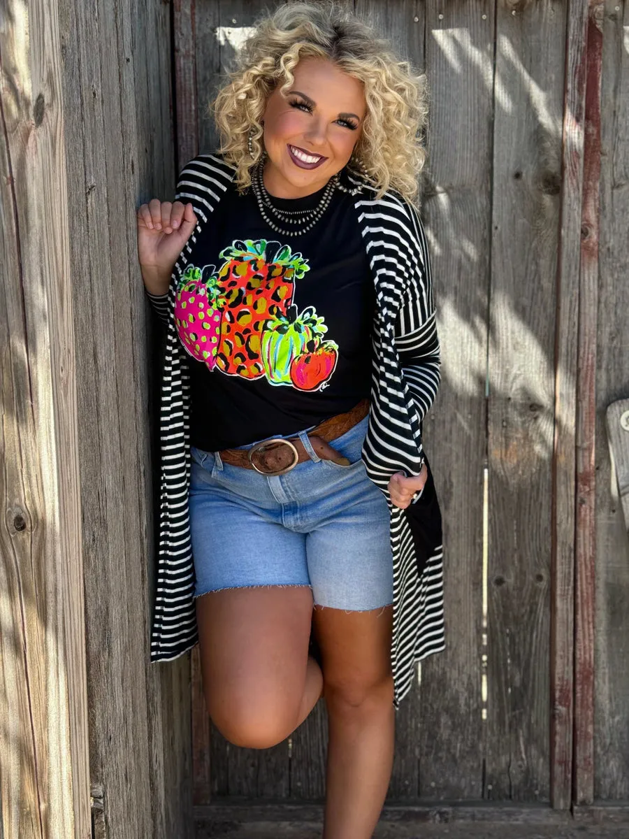 Callie's Neon Pumpkins Graphic Tee by Texas True Threads