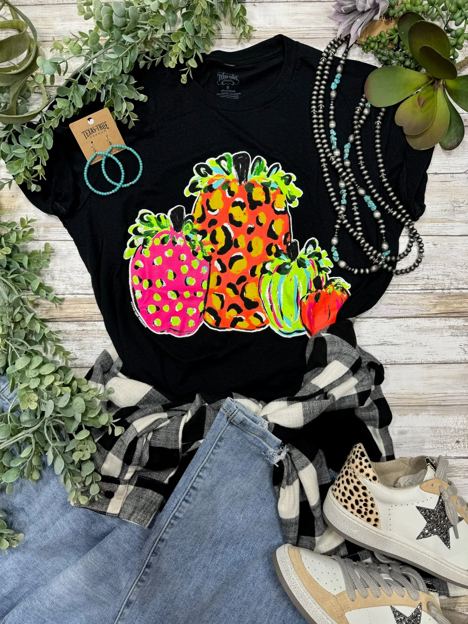 Callie's Neon Pumpkins Graphic Tee by Texas True Threads