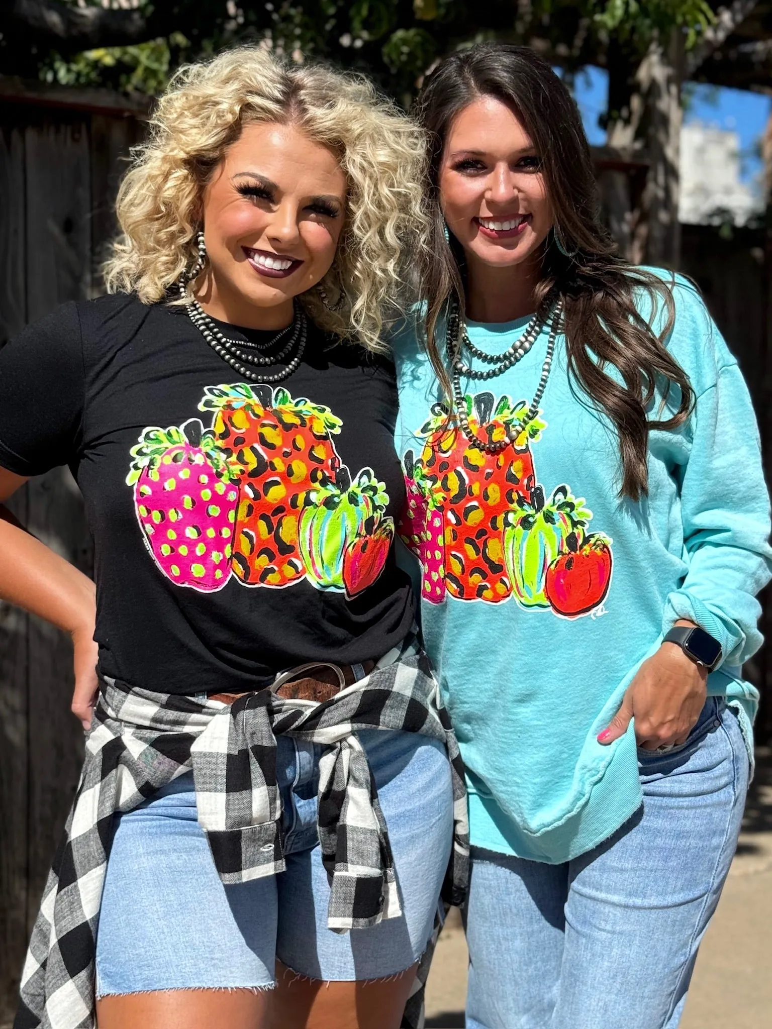 Callie's Neon Pumpkins Graphic Tee by Texas True Threads