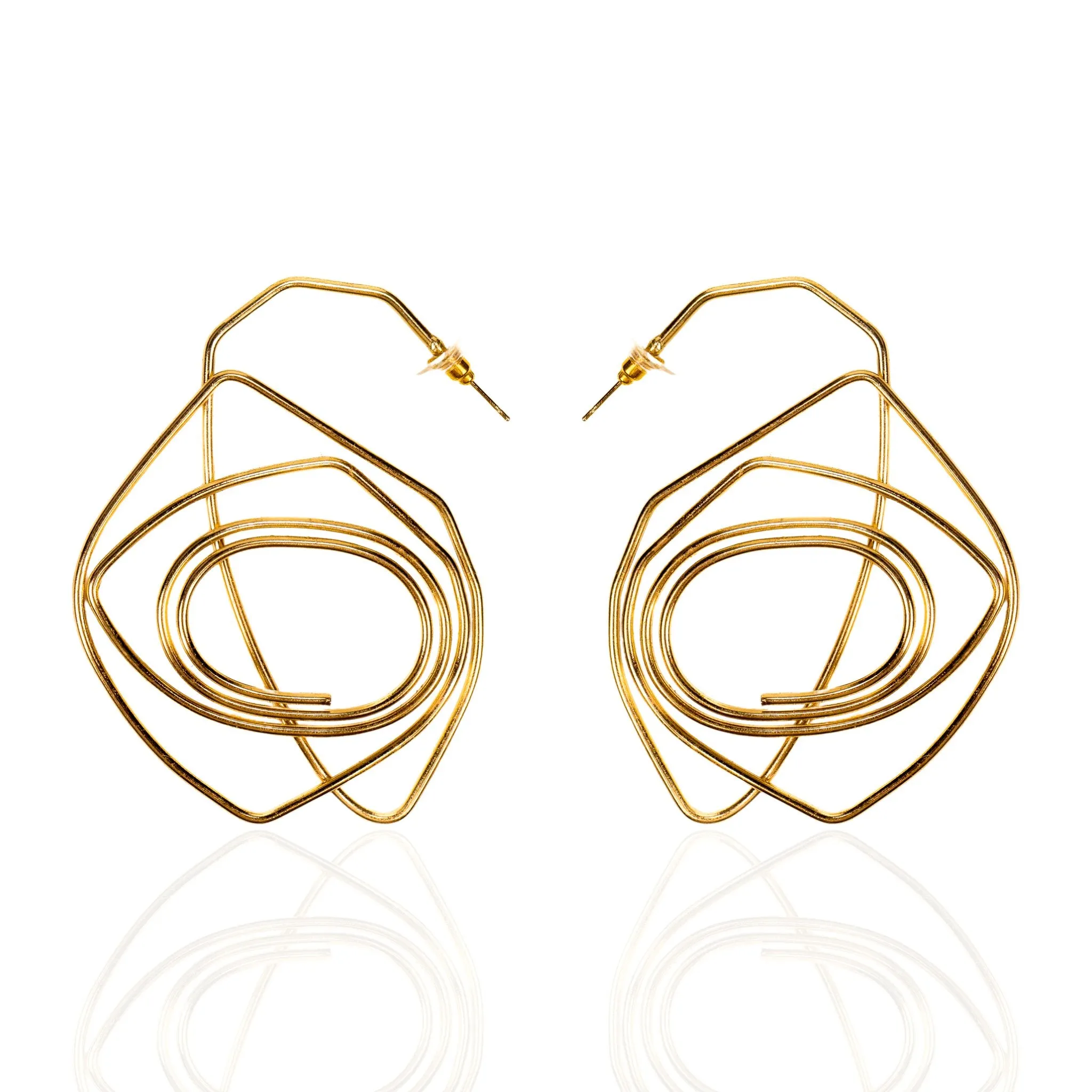 Cici Spiral Hoops - Gold