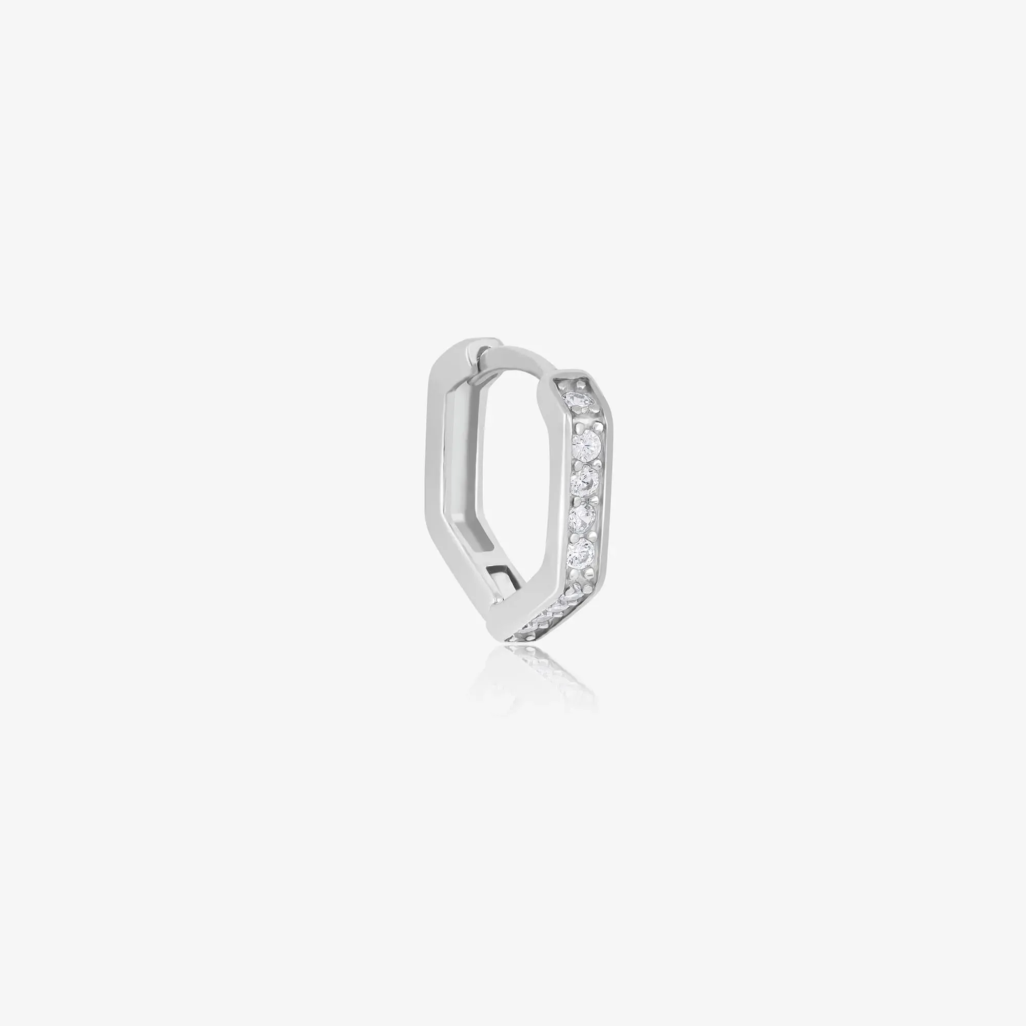 Classic Serenity CZ Silver Hoops