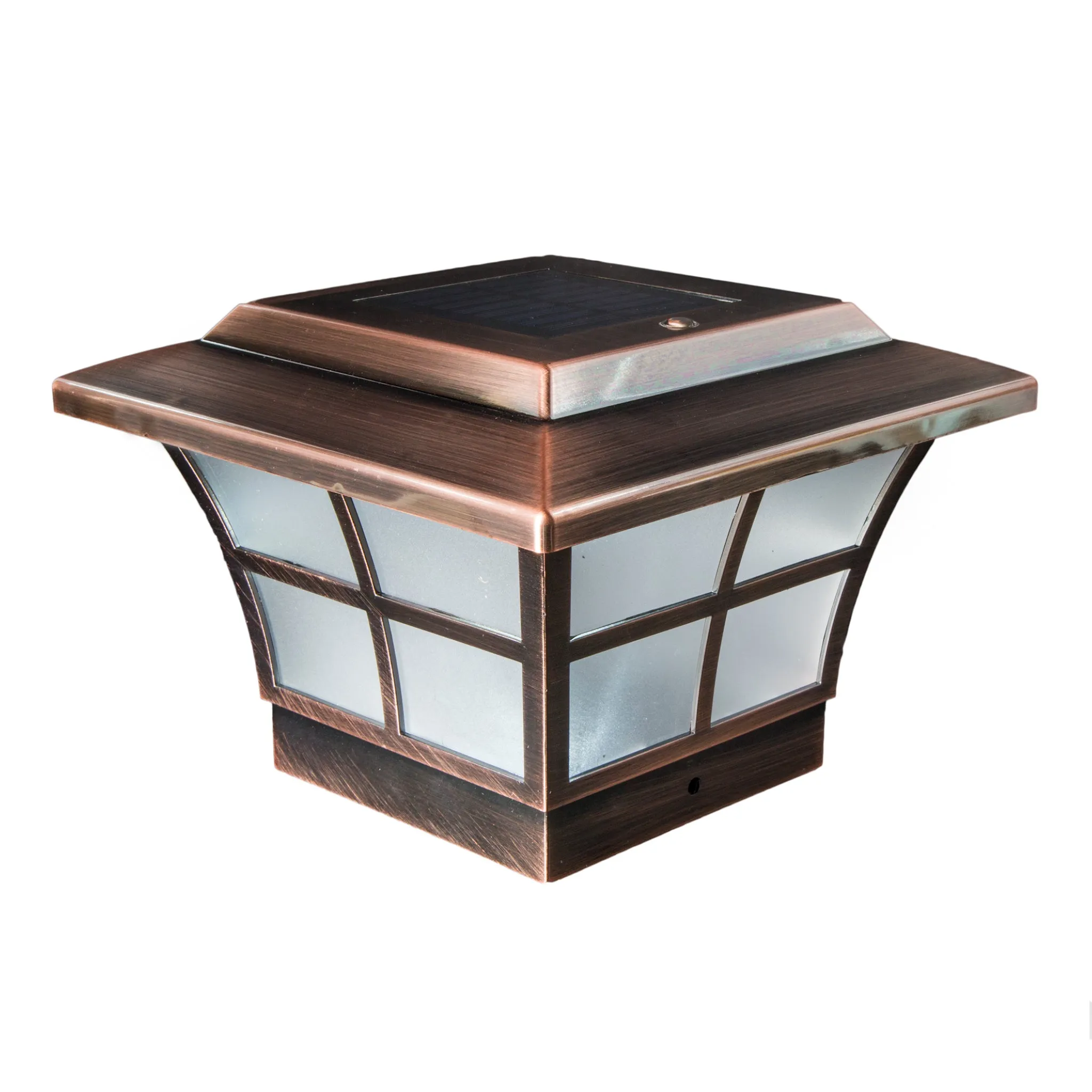 Classy Caps 4X4 Copper Plated Prestige Solar Post Cap SLO79C