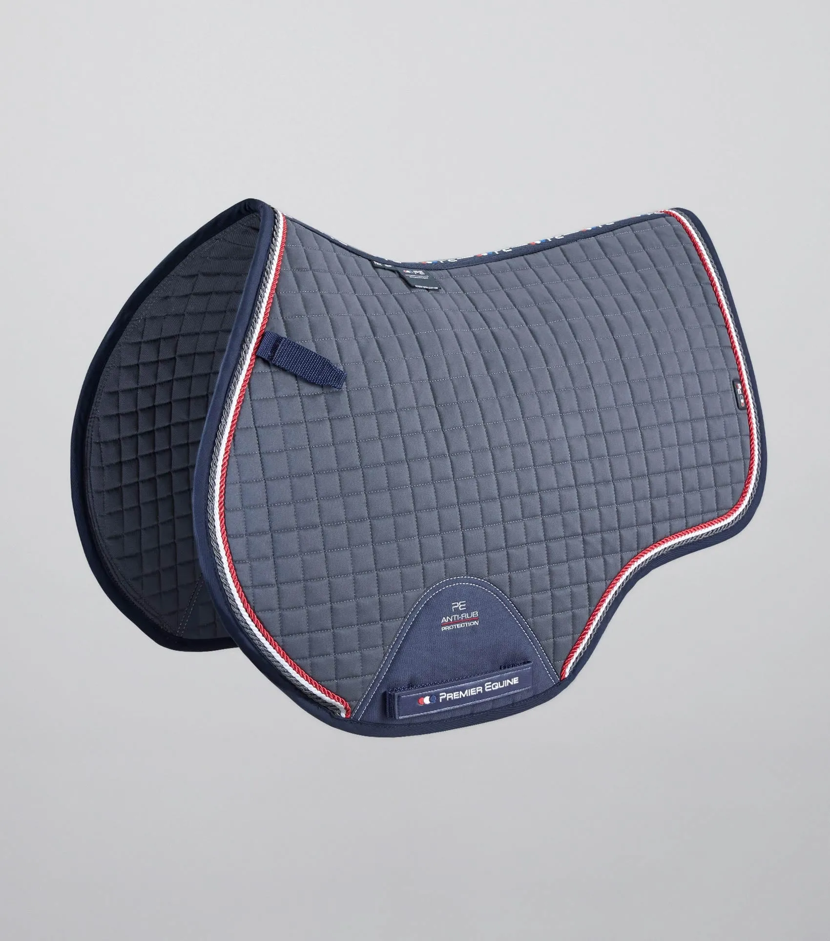 Close Contact European Cotton Saddle Pad - GP/Jump Square Grey