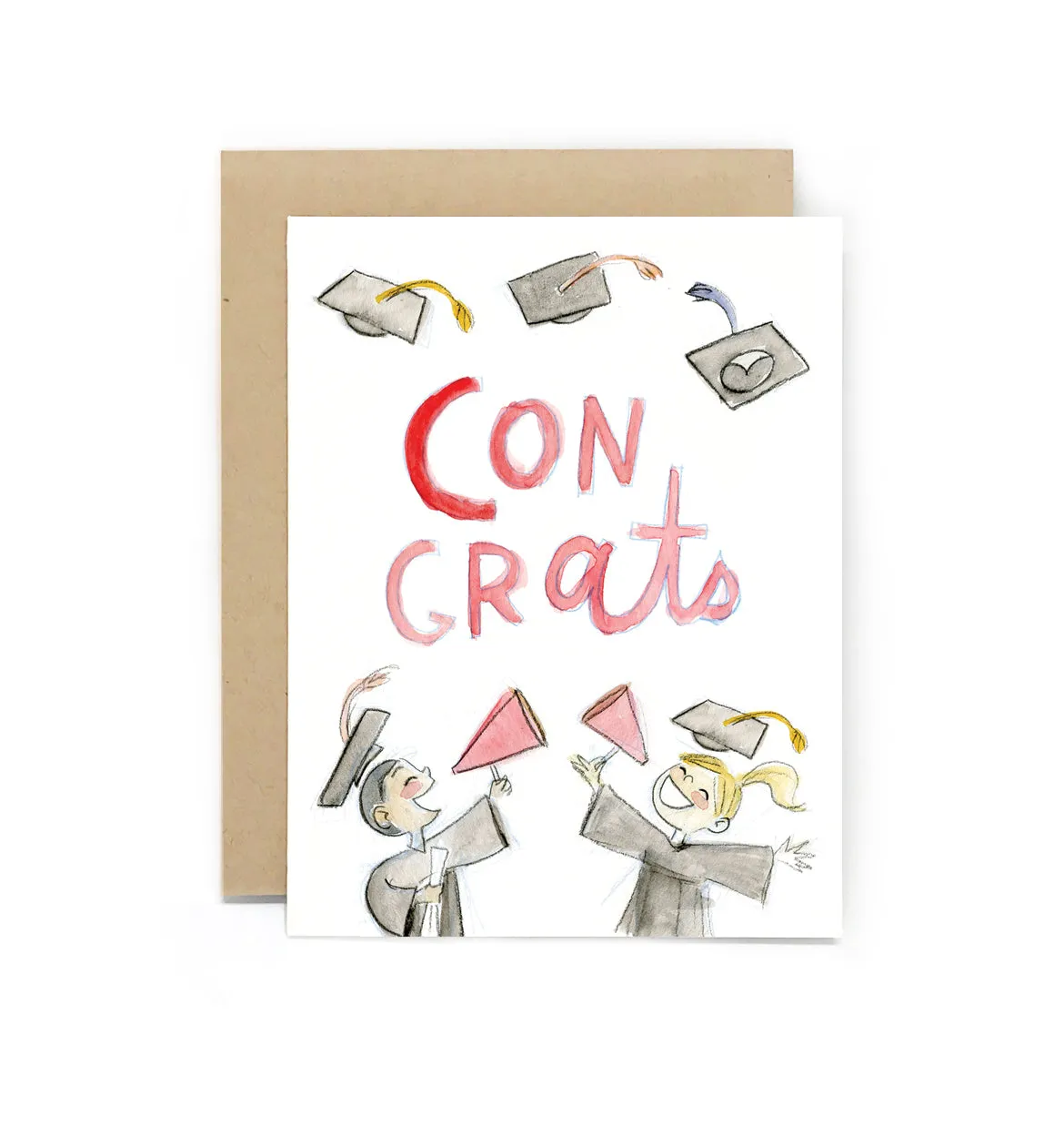 Congrats Grad Caps Card