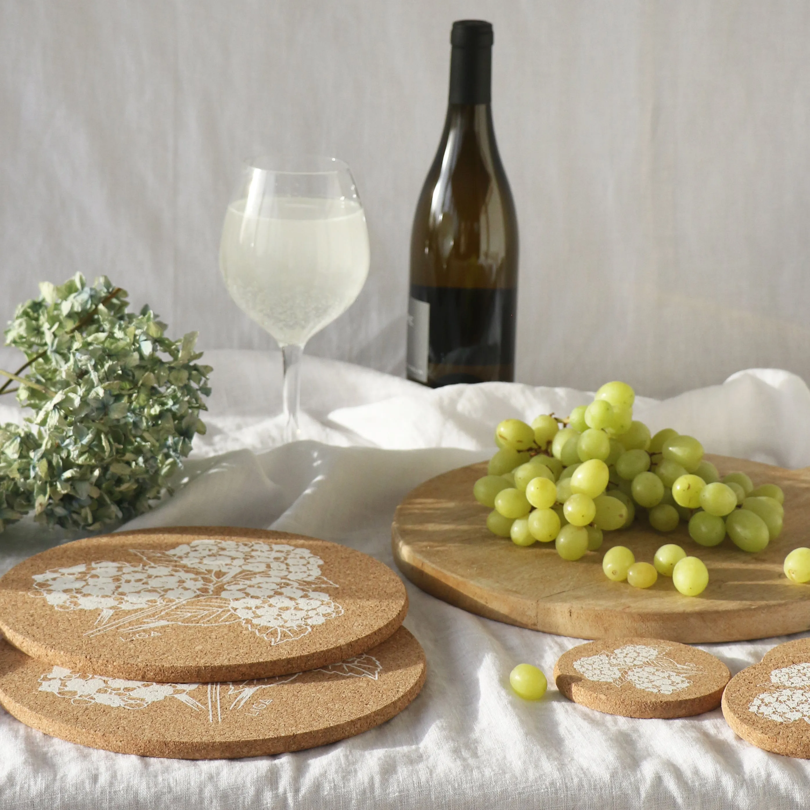 Cork Mats | Hydrangea