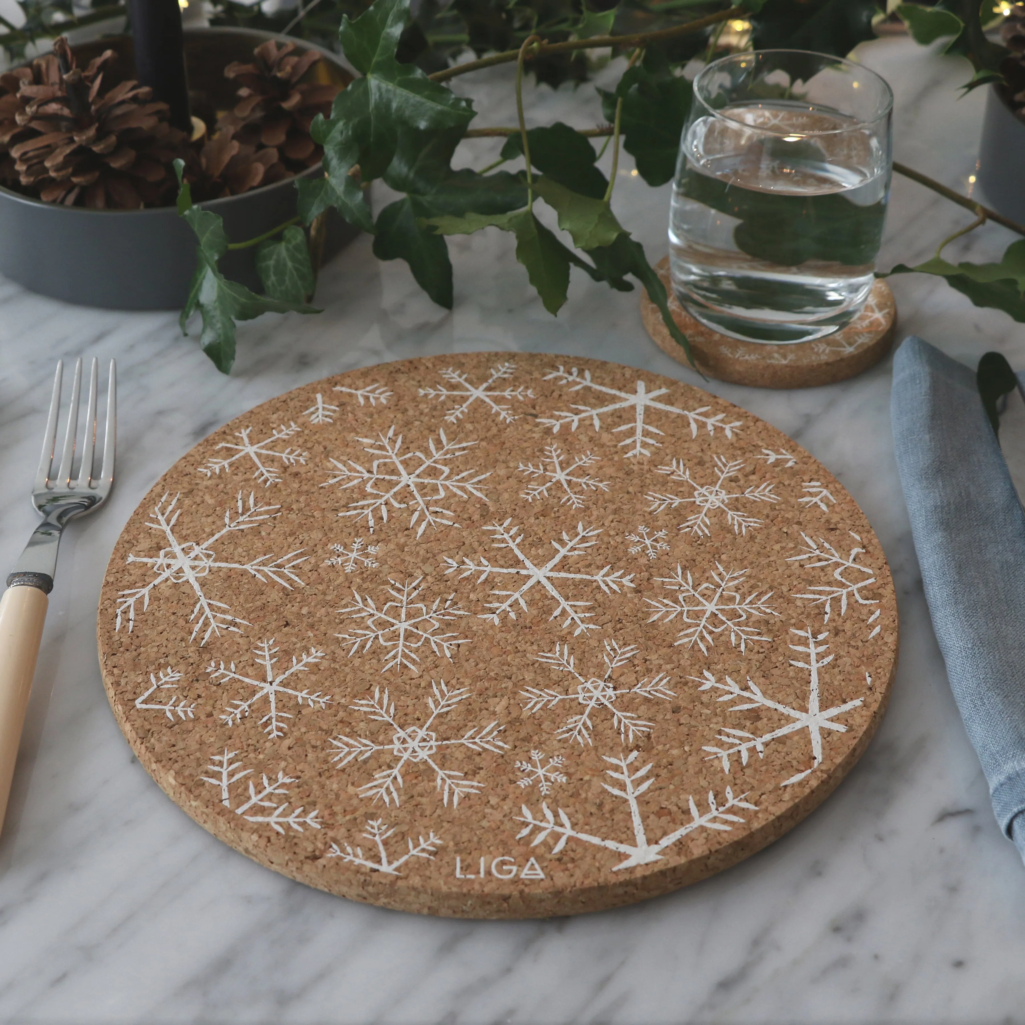 Cork Mats | Snowflake