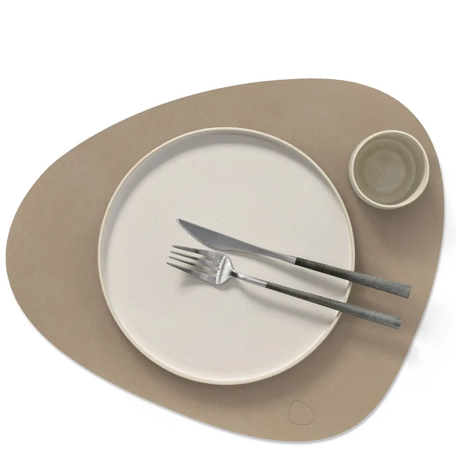 Curve Nupo Leather Table Mats | Earth Tones