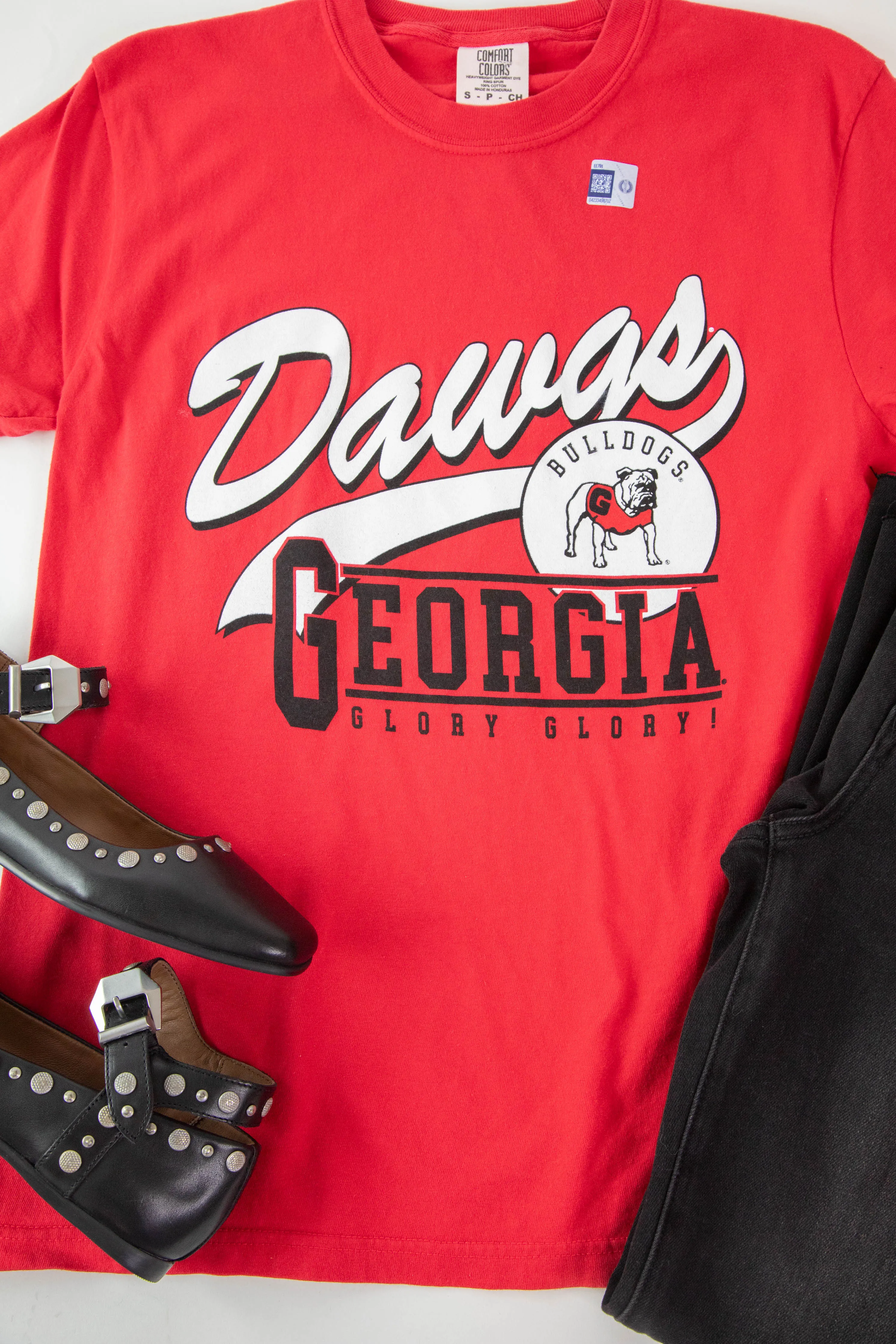 Dawgs Script Tee, Red | Charlie Southern