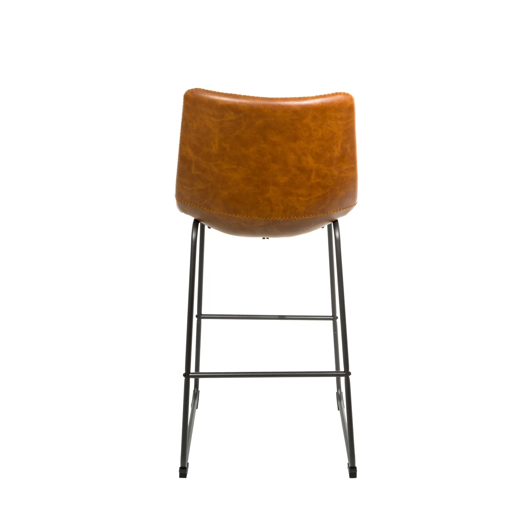 Dexter Tan Brown Set of Two Kitchen Bar Stools