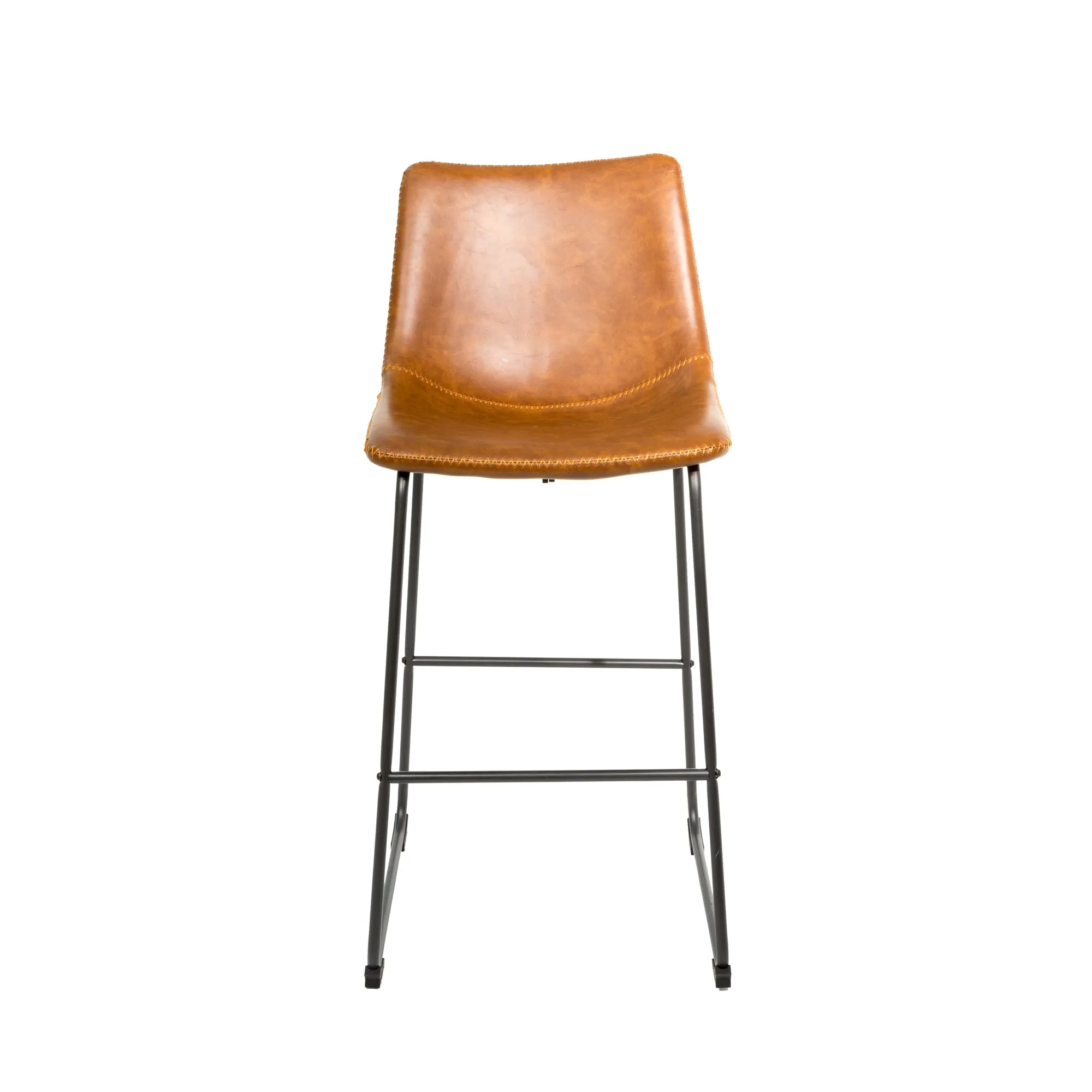 Dexter Tan Brown Set of Two Kitchen Bar Stools