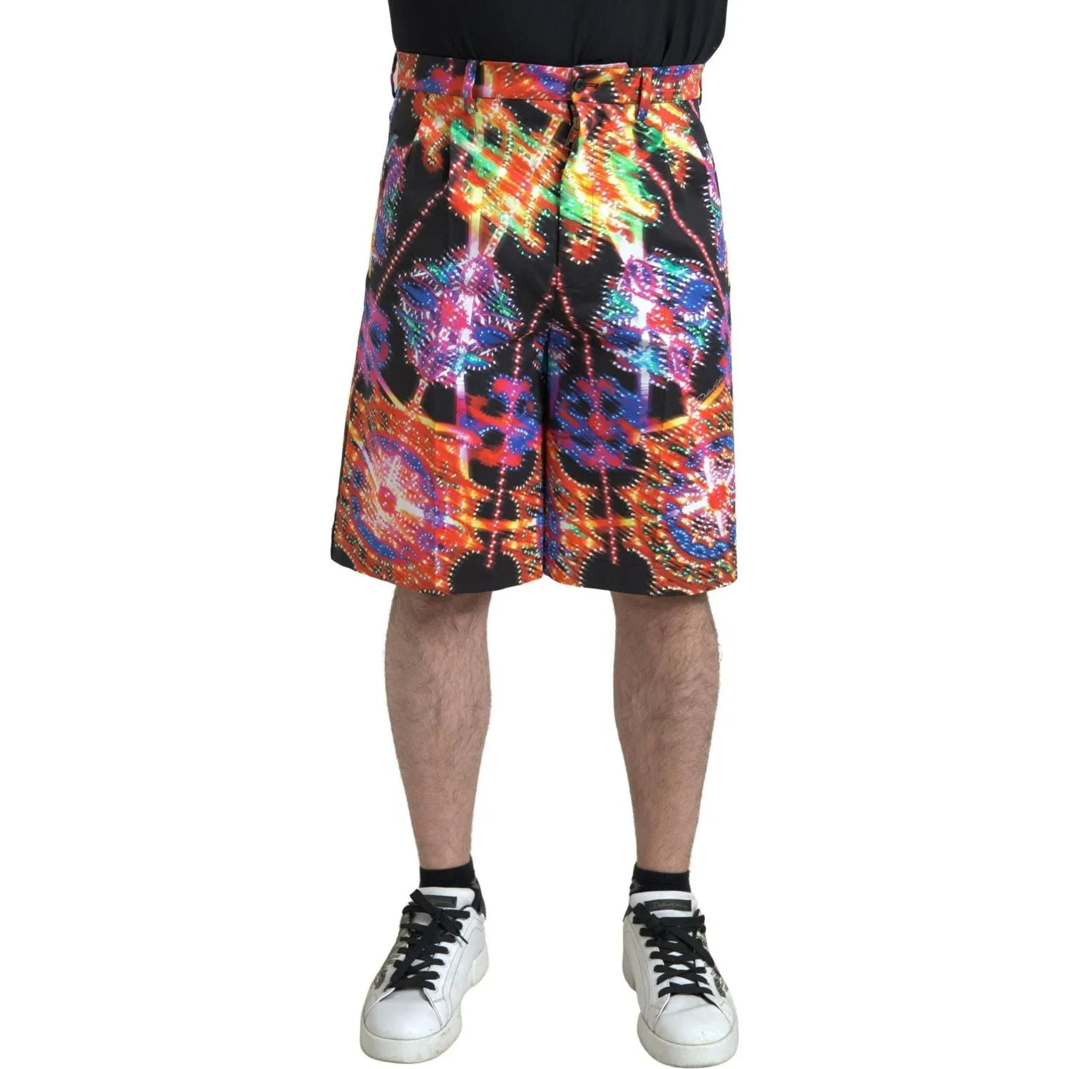 Dolce & Gabbana Multicolor Printed Bermuda Shorts