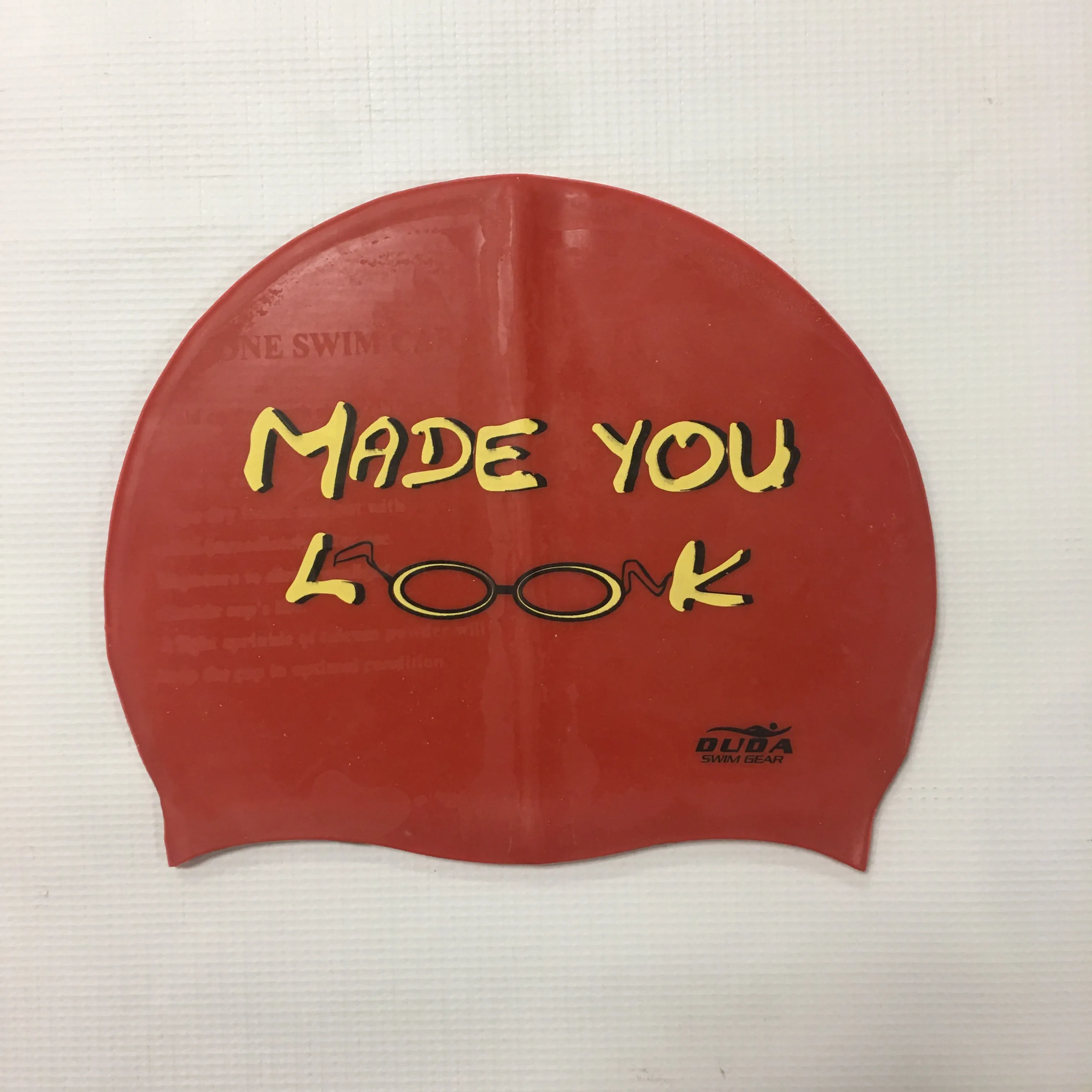 Duda "Made You Look" Swim Cap