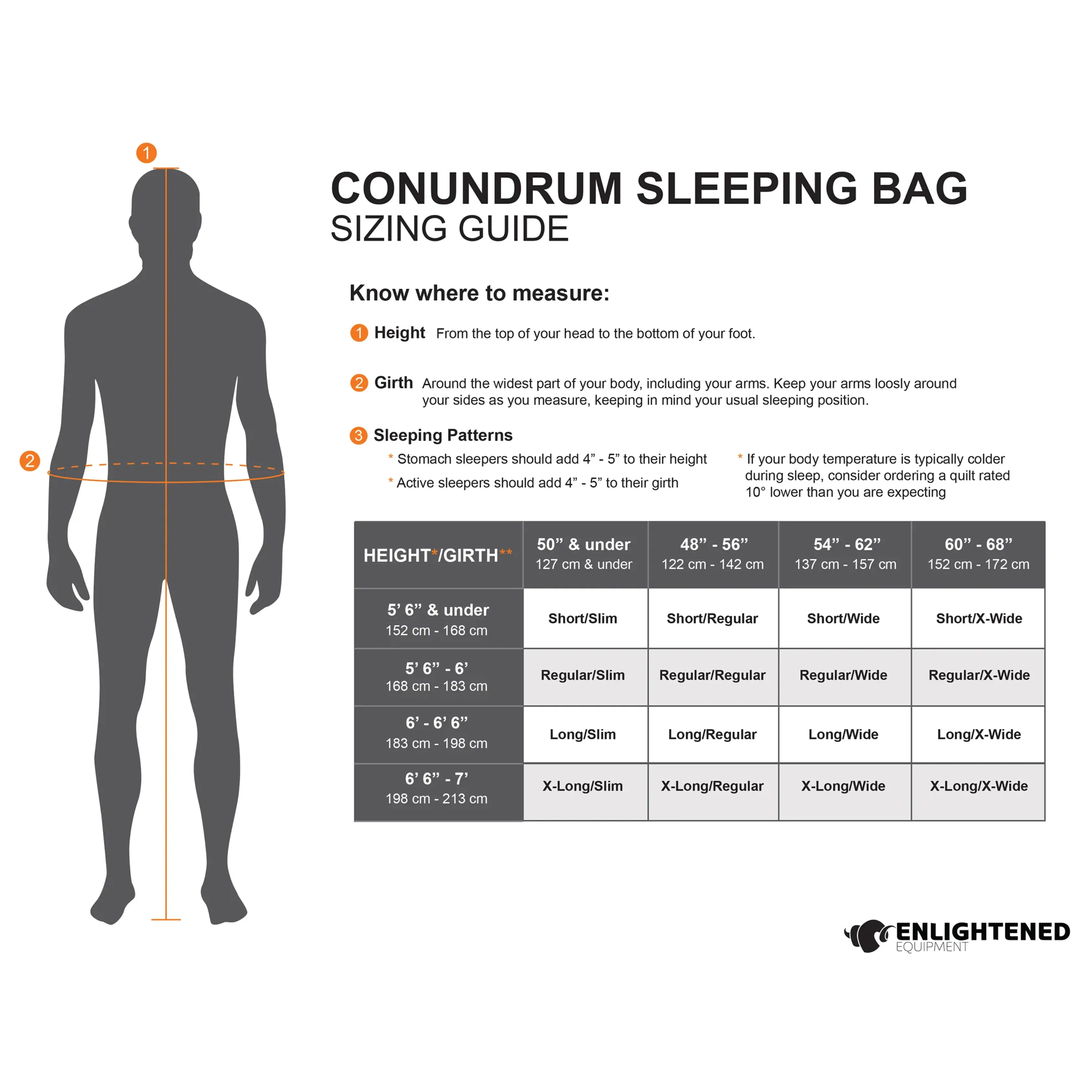 Enlightened Equipment Conundrum 10°F (-12°C) 950 Fill Power Sleeping Quilt