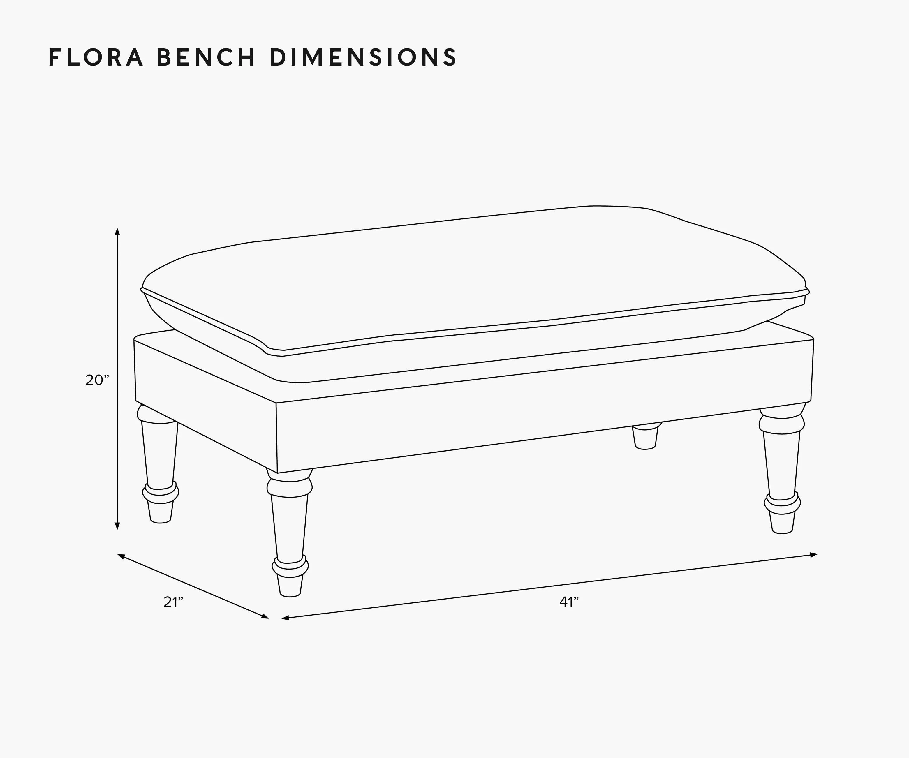 Flora Bench - Plum Velvet