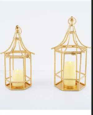 Gold bamboo lanterns