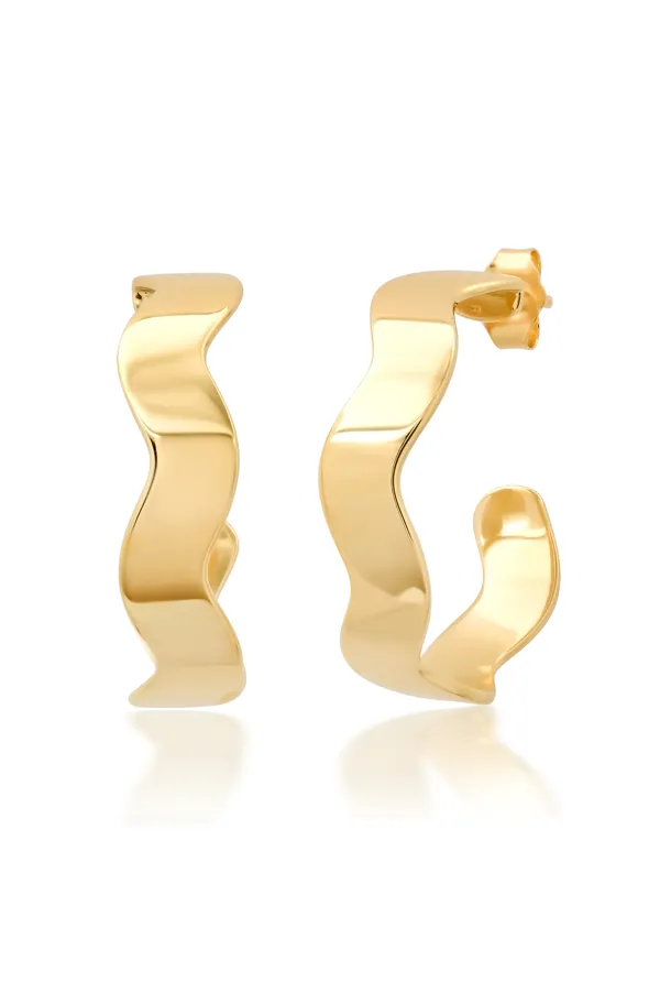 Gold Form Hoops