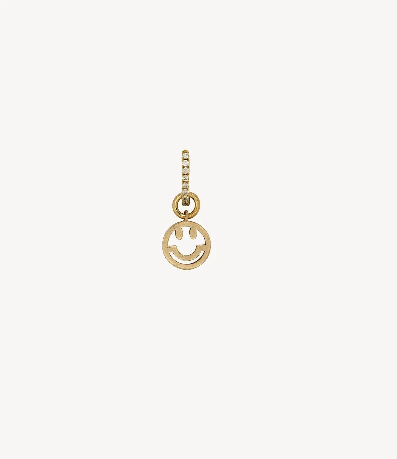 Gold Happy Earring Charm